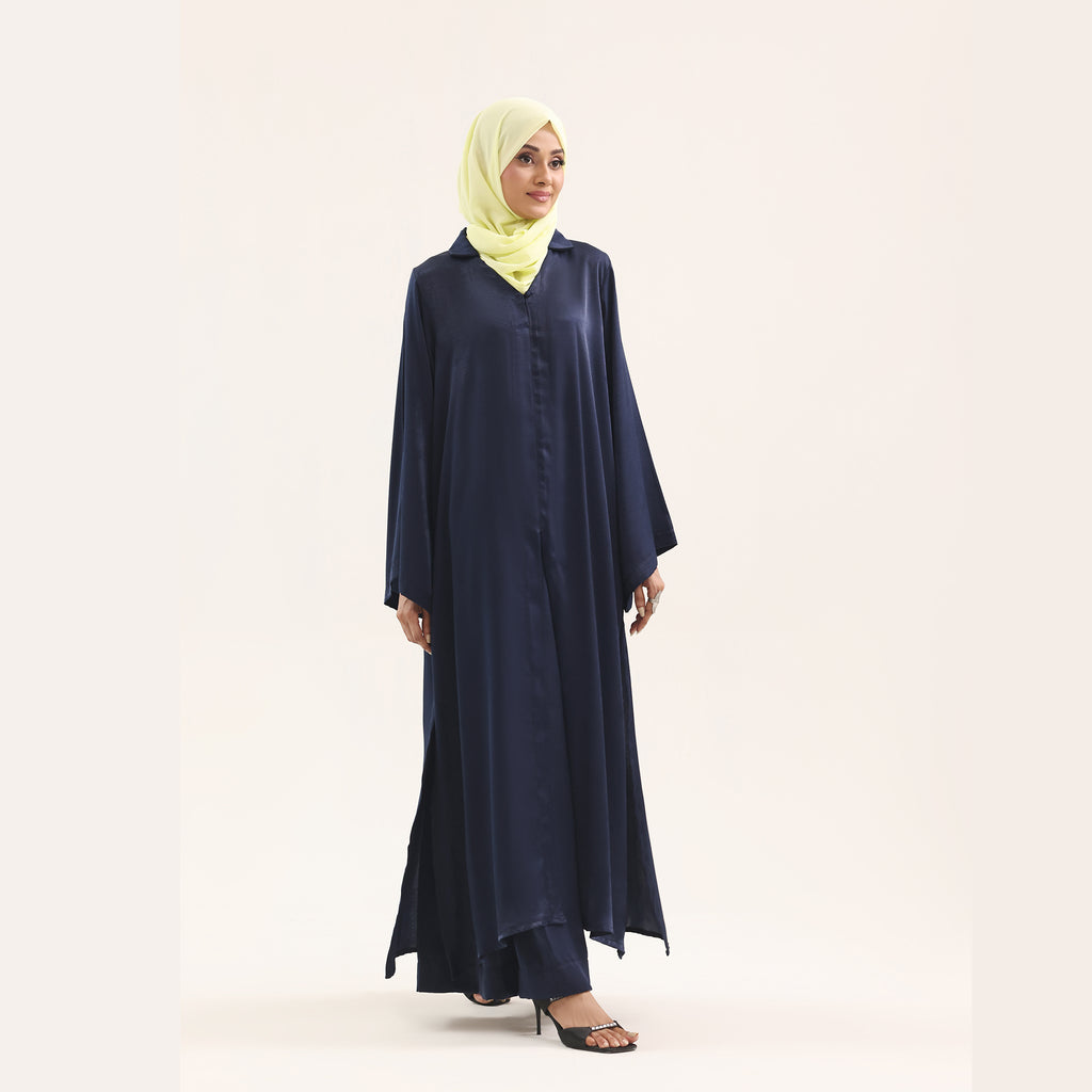 Midnight Navy Satin