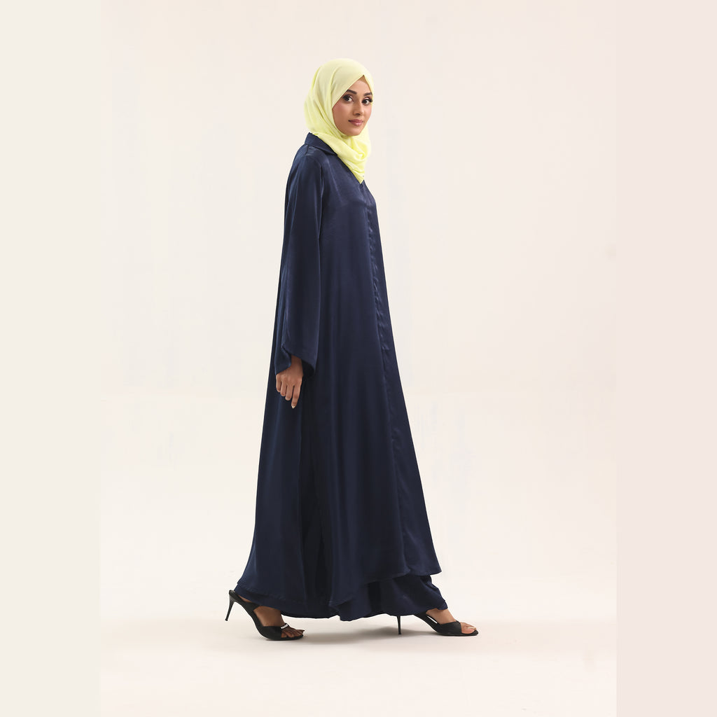 Midnight Navy Satin