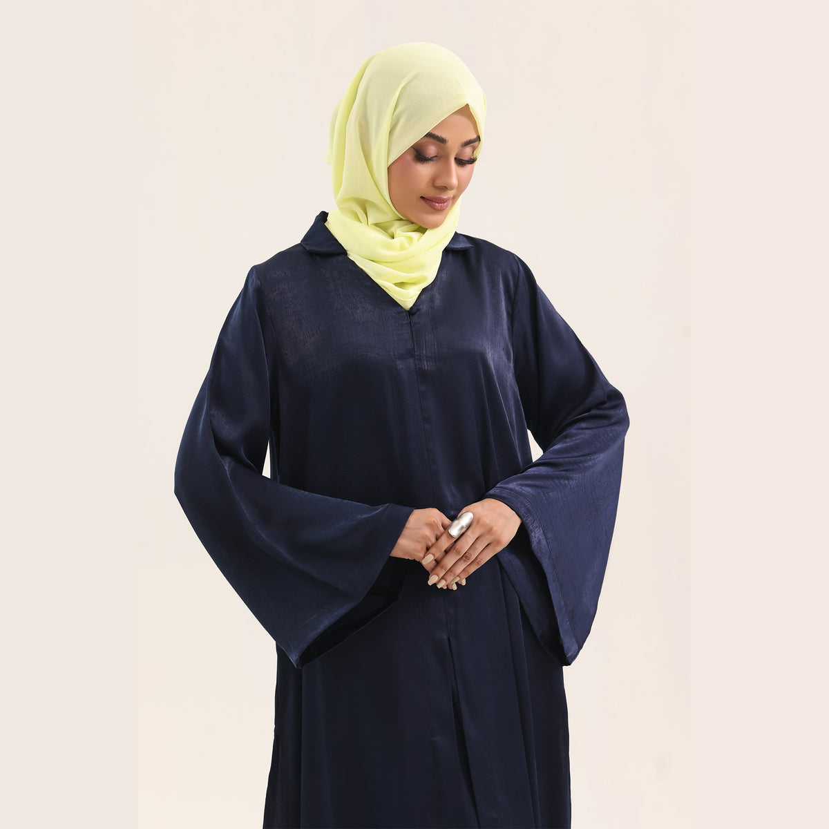 Midnight Navy Satin